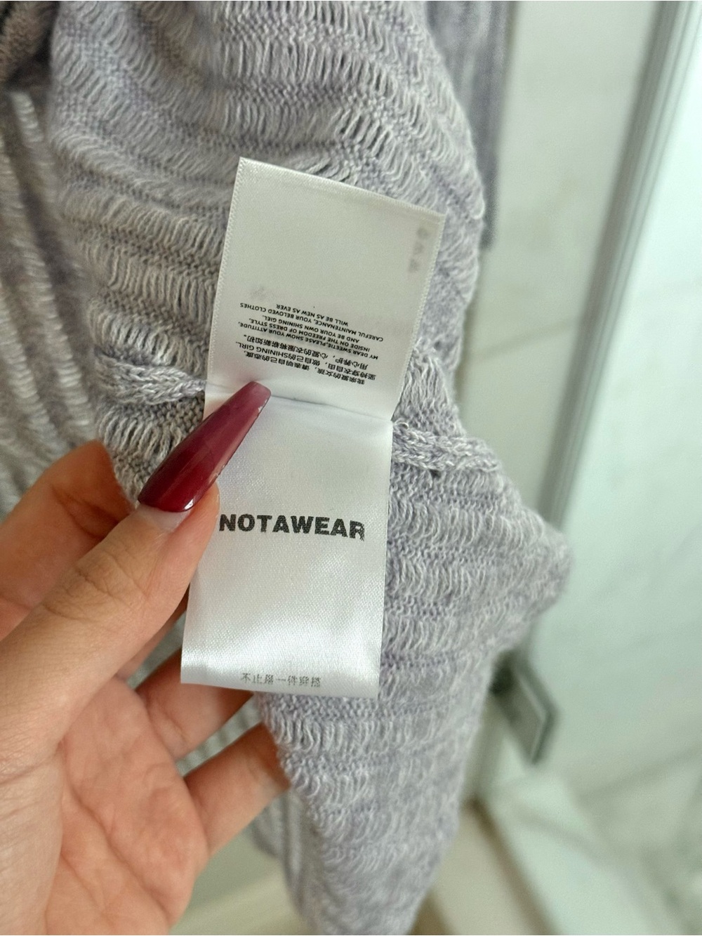 NOTAWEAR Off-Shoulder Ribbed Knit Top | Size M | Excellent Condition - Picture 5 of 7